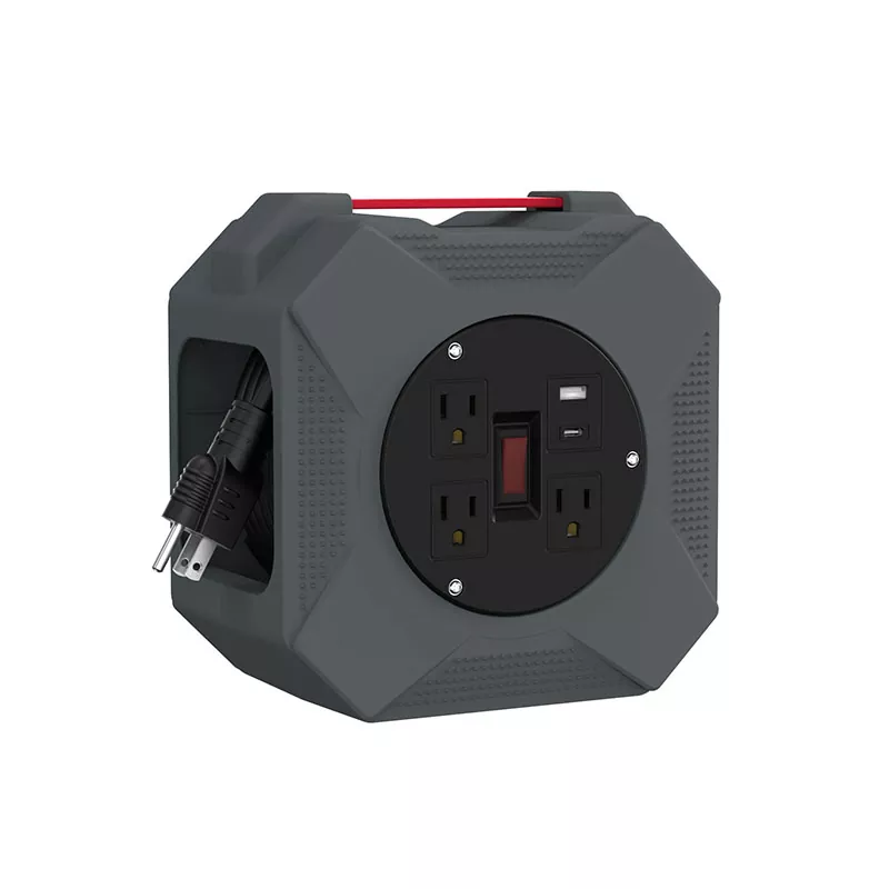 3 आउटलेट यूएसबी2.4ए प्लास्टिक कॉर्ड रील 45 फीट 3 आउटलेट यूएसबी2.4ए प्लास्टिक कॉर्ड रील 45 फीट