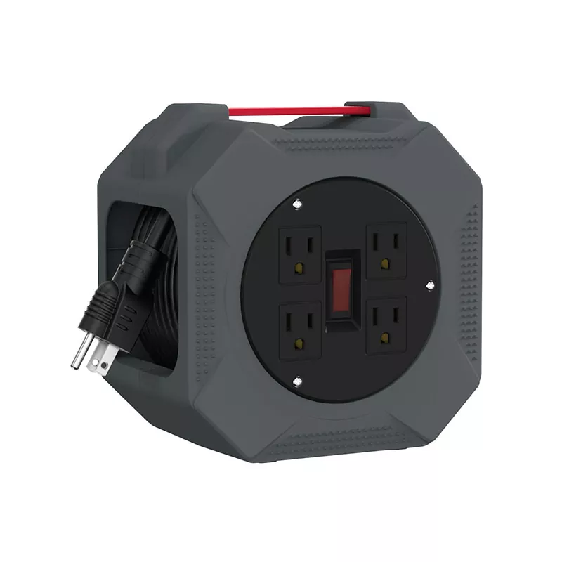 4 आउटलेट प्लास्टिक कॉर्ड रील 30 फीट 4 आउटलेट प्लास्टिक कॉर्ड रील 30 फीट